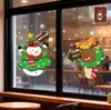 Nuevas decoraciones navideñas coloridas pegatinas navideñas para ventanas pegatinas navideñas para ventanas vestido de vidrio pegatinas para ventanas sin costuras