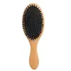 Peine de Cerdas de Bambú para Hombres y Mujeres Cabello Largo Peine de Cojín de Aire Cabeza Masajeadora Peine de Meridianos Portátil para el Hogar Peine de Bolsa de Aire