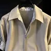 Camisa Pleated Floral Patchwork de Manga Média Estilo Old Money para Homens, Camisa Casual Solta de Manga Curta Tendência de Verão para Homens