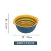 Nuevo juego de seis cestas de drenaje de doble capa con colores contrastantes, cesta de plástico para lavar verduras, lavabo para lavar verduras, cocina del hogar, fruta creativa azul