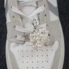Simples Sapato Flor Pérola Laço Pérola Corda Sapatos Acessórios Fivela Tênis Fivela Decorativa Cadarço Fivela Bolsa Jóias
