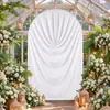 Tela de Cobertura de Arco Plegada Elástica de Spandex en Forma de U, Tela de Fondo para Bodas, Accesorios de Decoración para Bodas al Aire Libre, Cortinas de Boda