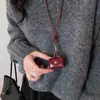 Fiebre Mismo Estilo Bolso de Cuero Clip para Gafas Colgante Collar Muñeca Larga Billetera de Cuero PU Cadena para Suéter Collar