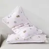 Funda de almohada infantil tipo caricatura, 100% algodón, gasa de doble capa, funda de almohada cómoda para estudiantes y bebés, tierno osito