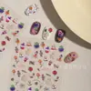 Cyansea Nuevas Pegatinas de Arte para Uñas de Dibujos Animados Halloween Color Caramelo Calabaza Relieve Pegatinas Decorativas Calcomanías para Uñas
