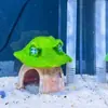 Decoración de Paisajismo para Acuario Musgo Artificial Hongo Casa Pequeña Resina Adornos Pequeños Casa Refugio para Peces y Camarones Rocalla Plantas Acuáticas