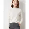 Suéter de cashmere de gola semi-alta tamanho grande para mulheres, novo suéter de cashmere de caimento solto para outono e inverno, blusa básica de lã tricotada plus size