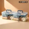 Caja de Almacenamiento para Equipo de Natación Bnbs Caja de Almacenamiento con Compartimentos Separados Transparentes Impermeable y a Prueba de Humedad con Asa