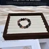 [Flor de Pegamento Rojo] Pulsera de Cristal Pulsera Pulsera Pulsera con Cuentas Pulsera de Cristal Natural para Mujer Sensación de Lujo Ligero y Gama Alta