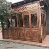 Puertas y ventanas de estilo antiguo chino de talla de madera de Dongyang, puertas y ventanas de celosía de madera maciza, puertas de madera de templo, celosías de ventana de flores, mamparas, puertas de madera tallada