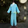 Traje Tradicional de Ópera Chinesa Hanfu para Adultos, Incluindo Qingyi, Hua Dan, Xiao Sheng Calças de Lanterna para Prática, Roupa Pequena, Calças Coloridas, Material Amassado e Roupa de Água
