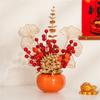 Maceta de caqui DIY, adorno de cubo, simulación de flores, para sala de estar, comedor, mesa de inauguración de la casa, decoración de caqui Ruyi, suministros de arreglo