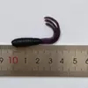 Cebo Artificial Duende Pequeño Cebo Blando 4cm 0.7g Cola Rizada de Tres Ganchos Micro Cebo Biónico Gusano Blando