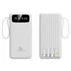 Power Bank Transfronterizo 30000Mah 22.5W Carga Súper Rápida Gran Capacidad con Cuatro Cables Integrados Fuente de Alimentación Móvil Venta al por Mayor