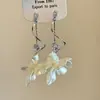 Pendientes Largos de Flor Estilo Isla Super Hada para Mujer, Pendientes de Estilo Vacacional de Alta Gama, Hermosos y Únicos Accesorios para Orejas