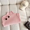[em estoque] suéter feminino gola alta outono suéter de outono para meninas camiseta básica infantil tricô de bebê novo