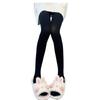 Calça Base de Veludo Branco Leite Estilo Japonês Meia de Seda Preta Feminina Outono e Inverno Engrossada Quente Macia Menina Primavera e Verão Fina