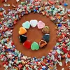 Amazon Transfronterizo 20mm Multimaterial Corazón de Melocotón Piedra de Cristal Gema Natural Artesanías Adornos en Forma de Corazón Artesanías