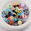 Cuentas de Ábaco Acrílicas Redondas Planas de Colores Accesorios de Materiales para Cadena de Teléfono Hecha a Mano DIY
