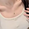 Collar con colgante de topacio natural de plata de ley s925, minimalista, de nicho, con gema, copo de nieve de peridoto, joyería para el día a día