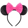 Faixa de Cabelo Faixa de Cabelo Laço do Mickey Europeia e Americana Bebê Sequinhas de Feriado Faixa de Cabelo com Laço Cruzado Acessórios de Cabelo para Crianças