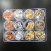 Joyería para uñas al por mayor arte de uñas papel de aluminio dorado y plateado juego de pegatinas color aluminio pegatina para uñas de aluminio 4 colores