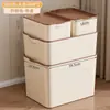 Caixa Organizadora para Uso Doméstico, Caixa Organizadora de Grande Capacidade sob o Guarda-Roupa ou Mesa no Quarto, Organizador Plástico Espessado e Conveniente para Armazenamento sob a Cama