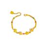 Tienda de oro Jin Yan con el mismo estilo flor de oro arenoso mariposa destello flor de coche pulsera de cuentas joyería de nicho de lujo ligero versátil para novia