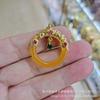 Colgante Donut de Calcedonia Tipo Hielo al por Mayor Anillo Ping An Borla Plateada Colgante Circular Ágata Jade Collar