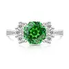 Transmissão ao Vivo Anéis Doces de Corte Rosa Mais Vendidos para Mulheres, Anéis de Diamante de Alto Carbono com Pedras Preciosas Coloridas Super Brilhantes, Dropshipping de Peça Única Tiktok Xiaohongshu