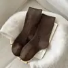 Meias dropshipping, meias de cano médio, meias de algodão lisas, meias listradas, meias femininas, meias com babados, meias estilo Miu, em estoque