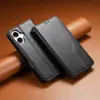 Capa de Celular Nova para iPhone 18 Pro, Capa Flip Estilo Executivo, Capa de Celular de Couro com Inserção de Cartão Magnético para Apple 17