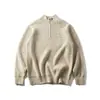 Suéter de estilo Retro Old Money Hecho para Durar para Hombre con Media Cremallera Cuello Alto Corte Ajustado Ropa de Punto de Otoño e Invierno para Parejas My50