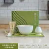 Set de Té Matcha Japonés con Gradiente Rosa, Set de Batidor de Matcha, Tazón de Matcha, Cuchara de Bambú, Colador, Paño de Té, Juego de 7 Piezas