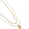 Collar de Múltiples Capas de Estilo Retro Simple de Moda, Best-Seller Transfronterizo Europeo y Americano en Amazon, con Colgante de Velero para Mujer