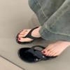 2025 Nuevo Estilo Caliente de Verano Sandalias de Chancla Exterior con Tacón de Cuña Elegante para Mujer Estilo de Noche Simples Súper Suaves con Suela Gruesa