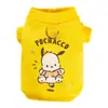 Série Amarela Co-Branded Moletom Simples Estampado Outono e Inverno Veludo Fino Top de Duas Pernas Gato Devon Gato de Estimação Roupas para Pets Atacado