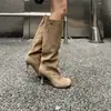 Novas Botas de Salto Alto Simples Retrô 2026 para Mulheres, Modernas e Estilosas, Versáteis e Emagrecedoras, Botas Longas de Salto Alto Finas