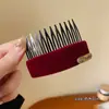 Pasador de Peine Invertido de Terciopelo Vintage Otoño e Invierno para Mujer, Nuevo Peine de Alta Corona para Flecos y Cabello Suelto, Pinza para Fijar la Parte Posterior de la Cabeza