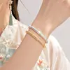 Pulsera Segmentada de Capas con Diamantes Completos, Pulsera de Zirconia de Lujo Ligero con Exquisito Diseño de Diamantes Brillantes, Adecuada para el Viaje Diario y como Regalo para Mujeres
