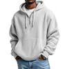 2025 Nuevo Estilo Caliente de Amazon Sudadera con Capucha para Hombre Sudadera con Cremallera de Doble Capucha Estampada en 3D para Hombre--Waffle