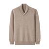 Suéter de Cachemira para Hombre 100% Cachemira Pura Otoño e Invierno Nuevo Estilo Verde Fruta Cuello Grueso Manga Larga Jersey Tejido Base
