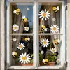 Pegatinas Electrostáticas Brup Margarita Abeja Estilo Fresco Pastoral Puerta de Vidrio Ventana Pegatinas de Decoración para el Hogar Hs-Jd5064C