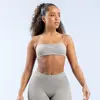 DF Nuevo Traje de Yoga Ajustado Pantalones Cortos de Fitness Pantalones de Cadera Sujetador Deportivo con Tirantes Chal de Manga Larga Running