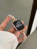 Pulsera Pequeña Estilo Fragante de Diamantes Completos Correa de Reloj de Metal Adecuada para Correa de Apple Watch Generación 789 Iwatch 41Mm6543Se2