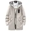 2024 Lançamento Principal Meio Longo Outono Jaqueta Masculina Explosões Grande Casaco Trench Coat Tendência