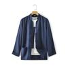2023 Primavera Nova Camisa Masculina Fina Cor Sólida Chinês Manga Longa Gola Casual Linho Roupas Masculinas