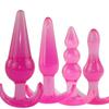 Plugue anal super grande plugue anal sexy conjunto de três peças plugue anal com contas de puxar material TPE vendas diretas da fábrica comércio exterior
