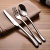 Vajilla de acero inoxidable, serie francesa Moonlight, cuchillo, tenedor y cuchara, aptos para hoteles, vajilla de alta gama con cuchillo, tenedor y cuchara para carne.