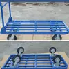 Carretilla de mano, Carrito plegable para transportar mercancías, Carro plano silencioso, Carrito de cuatro ruedas para obra, Carrito de mano para el hogar, Remolque